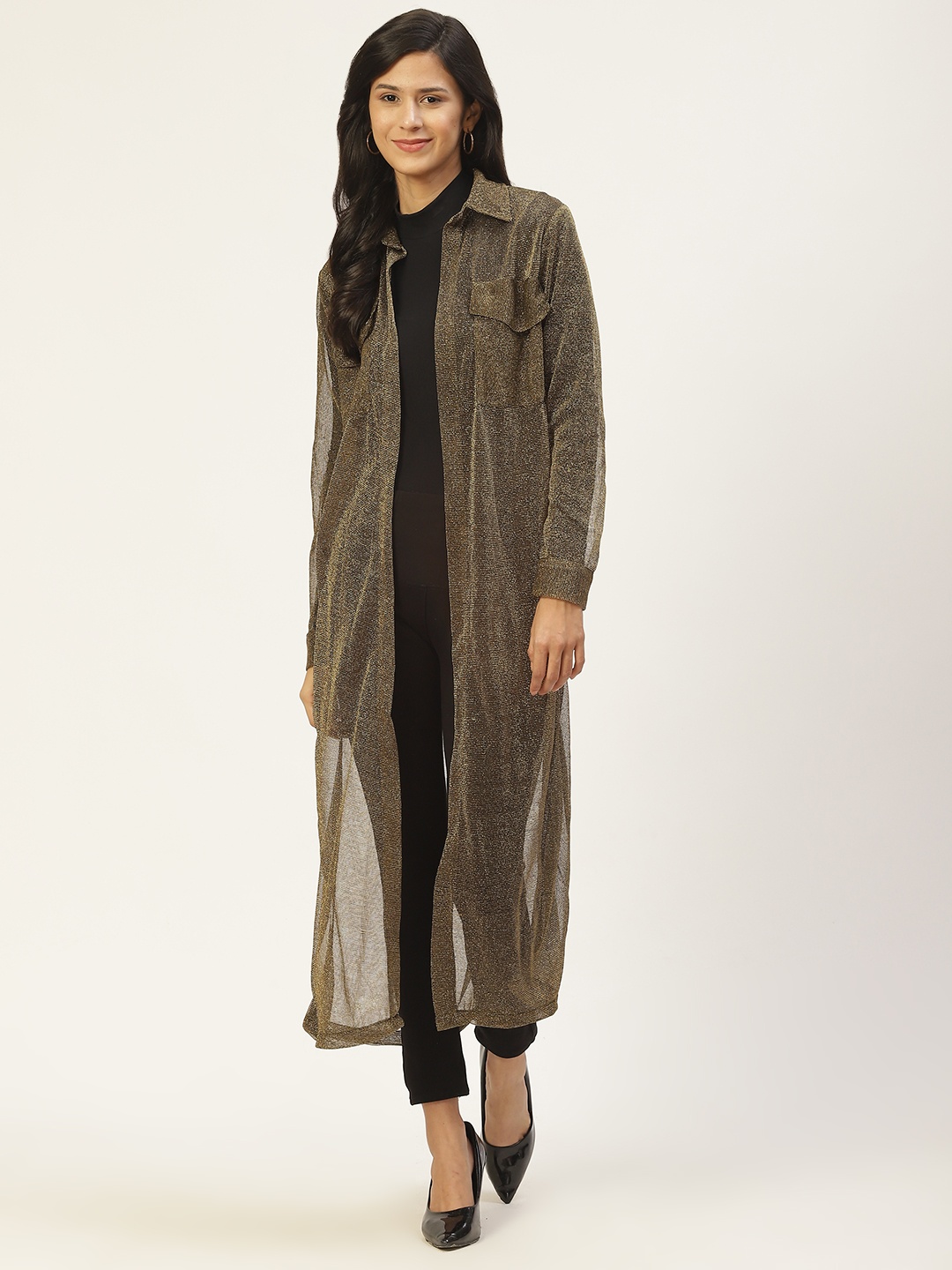 

Belle Fille Women Brown Longline Shrug