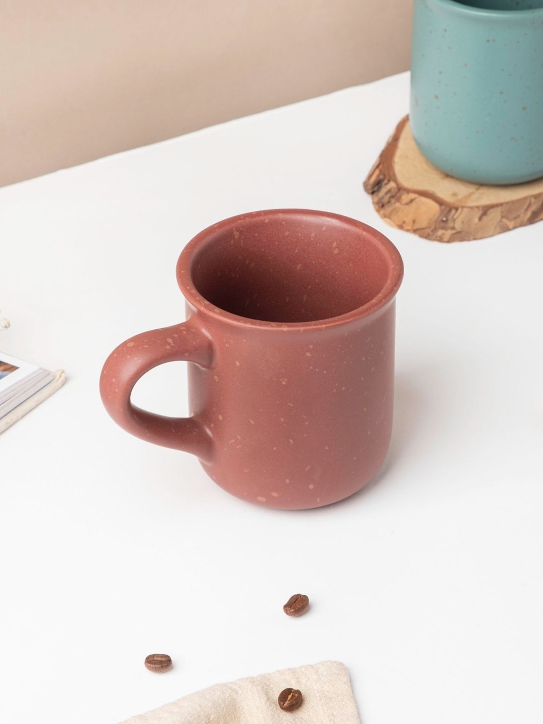 

Nestasia Maroon Solid Ceramic Matte Mugs 250 ml