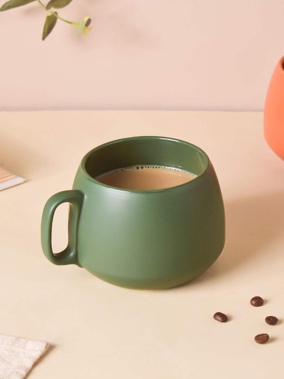 

Nestasia Green Microwave Safe Matte Ceramic Cup 350 ml