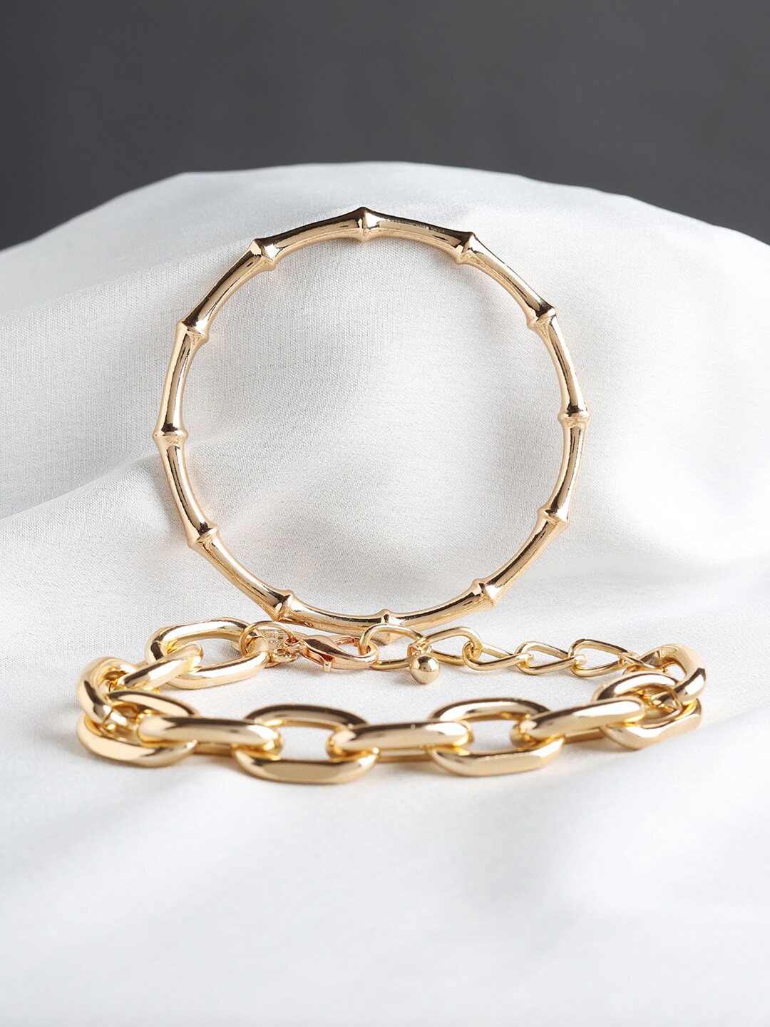 

Kazo Women Gold-Plated Double Chain Bracelet