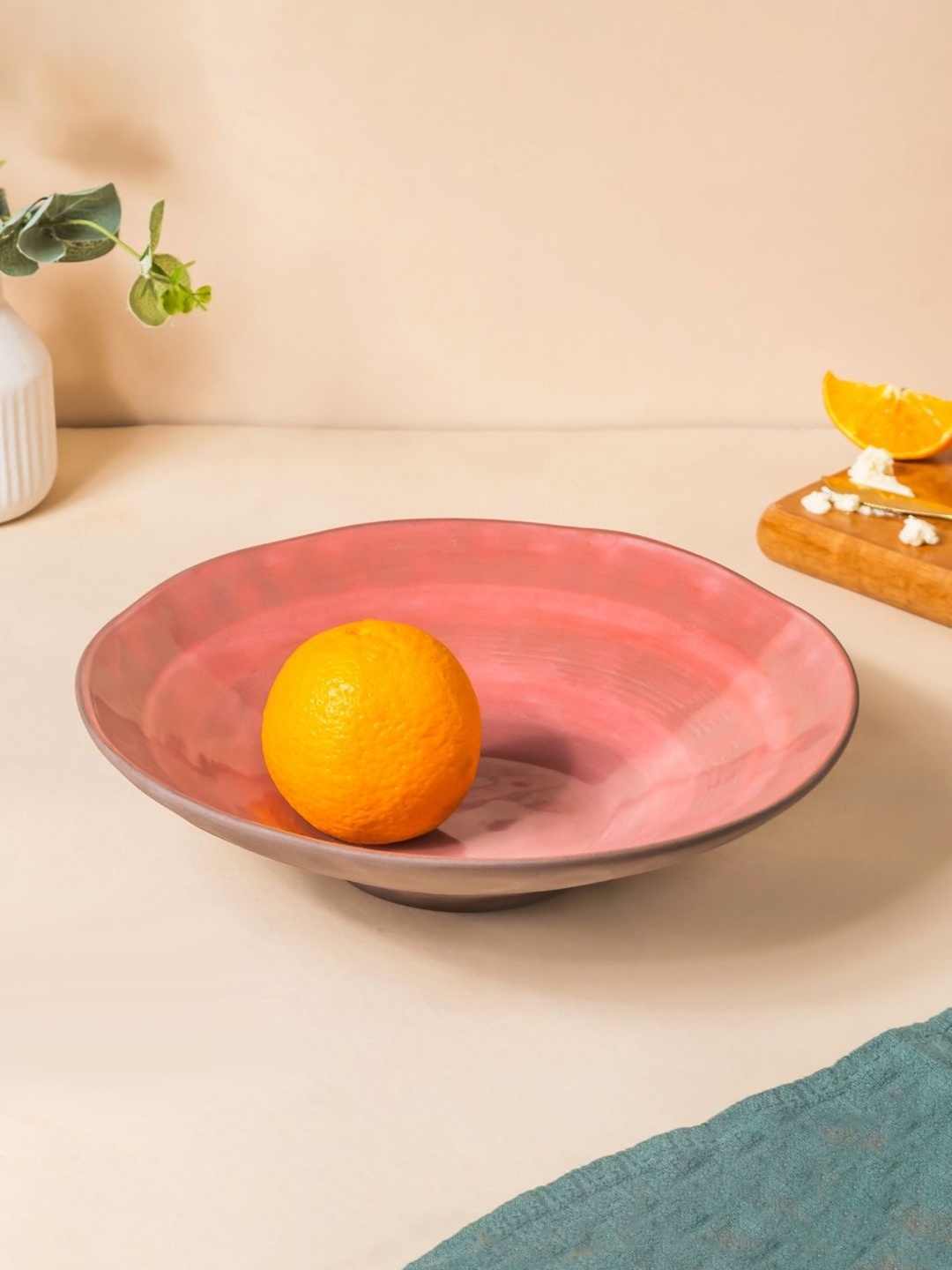 

Nestasia Brown & Pink Microwave safe Ceramic Glossy Bowl 800 ml