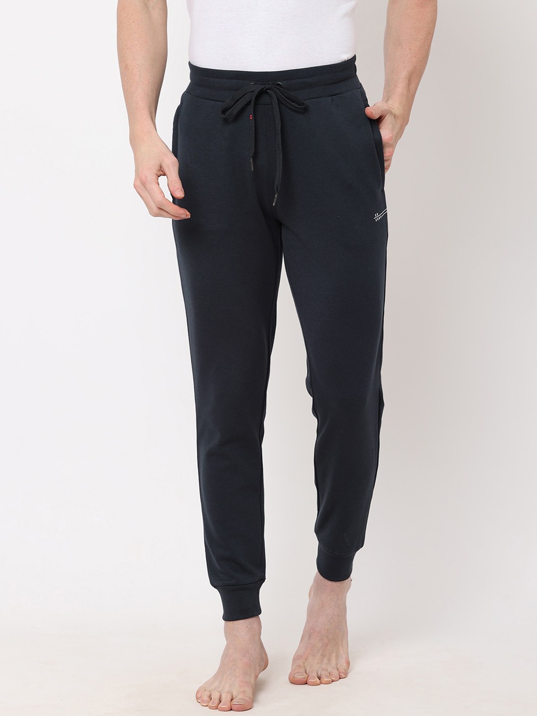 

Sweet Dreams Men Navy Blue Solid Pure Cotton Track Pants