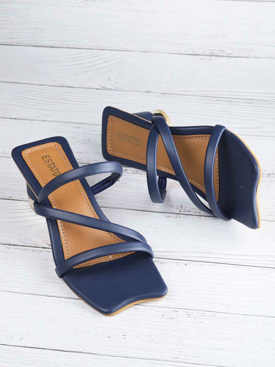 

ESTATOS Blue PU Block Heels