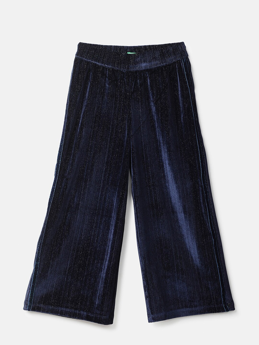 

United Colors of Benetton Girls Navy Blue Flared Palazzos