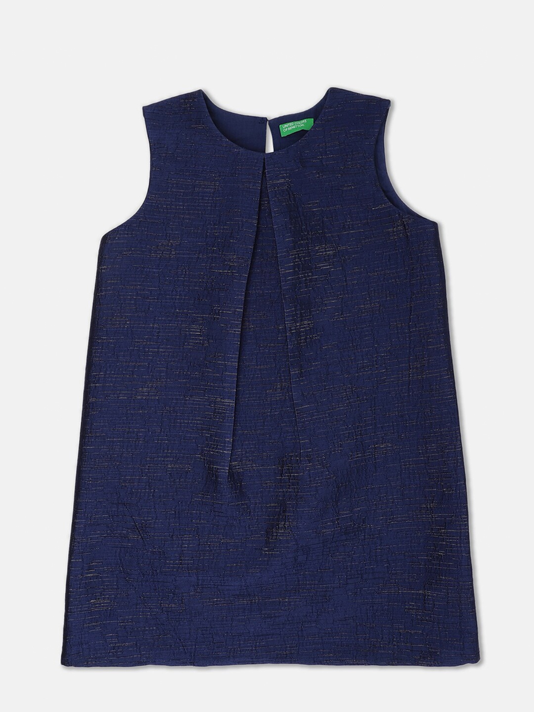 

United Colors of Benetton Girls Navy Blue Printed A-Line Dress
