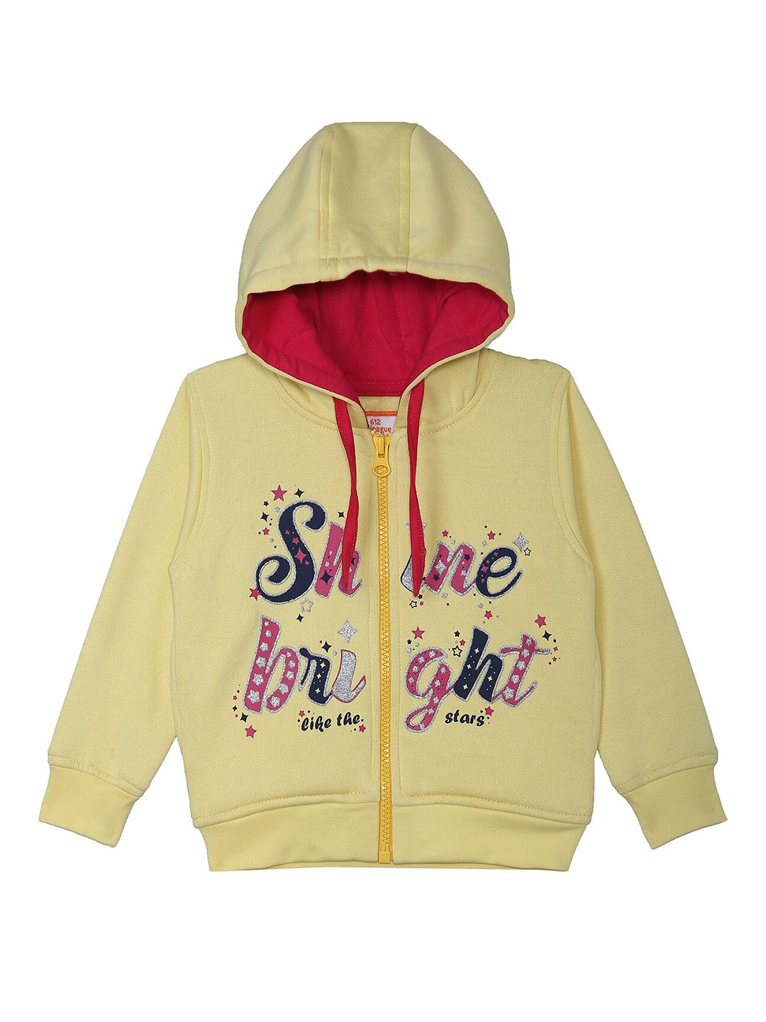 

612League Girls Yellow Printed Sweatshirt