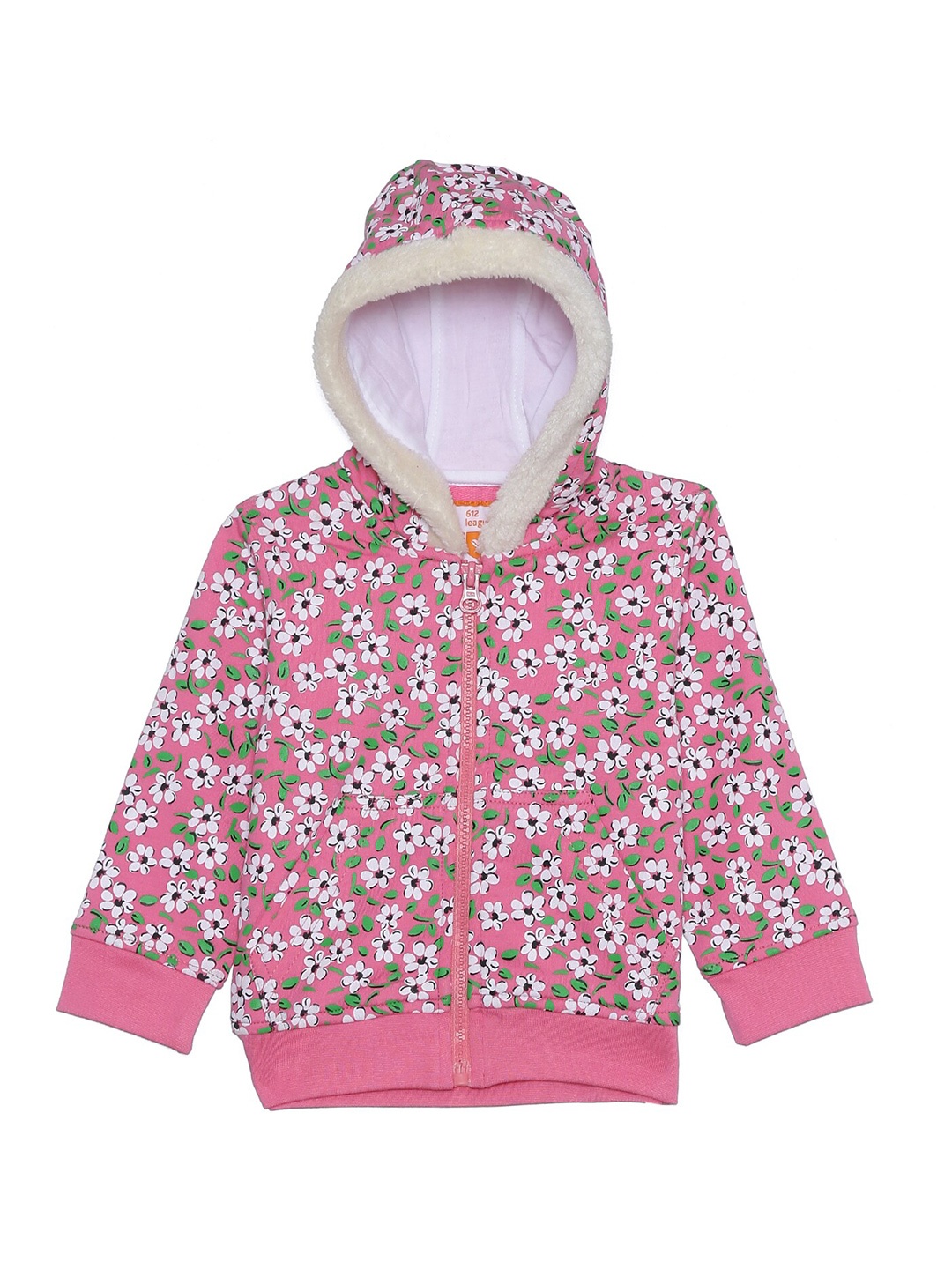 

612League Girls Pink Printed Hooded Sweatshirt