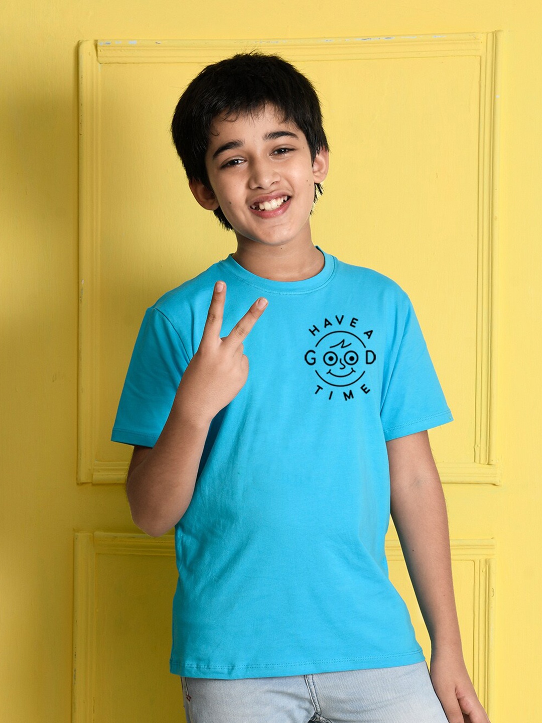 

NUSYL Boys Blue Cotton T-shirt
