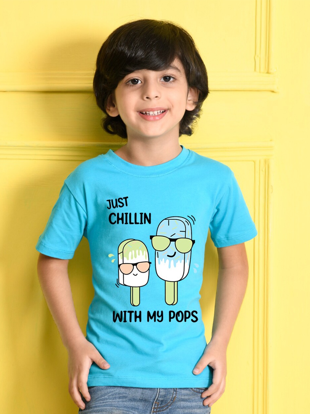 

NUSYL Boys Blue Printed T-shirt