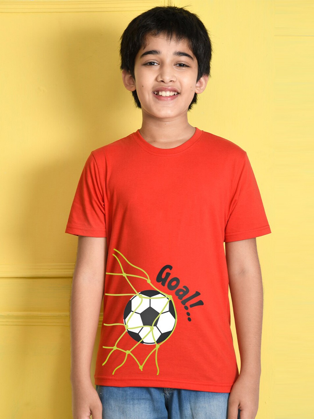 

NUSYL Boys Red Printed T-shirt
