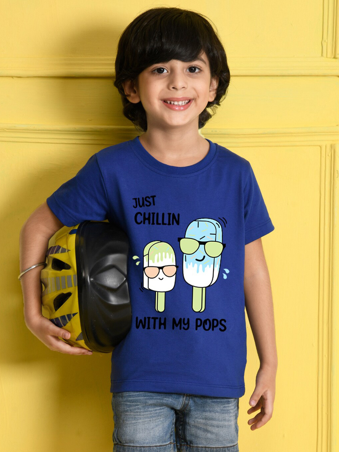 

NUSYL Boys Blue Printed T-shirt