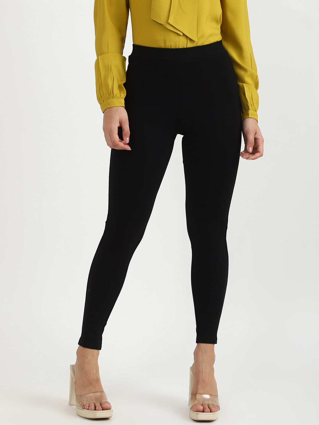 

United Colors of Benetton Women Black Solid Leggings