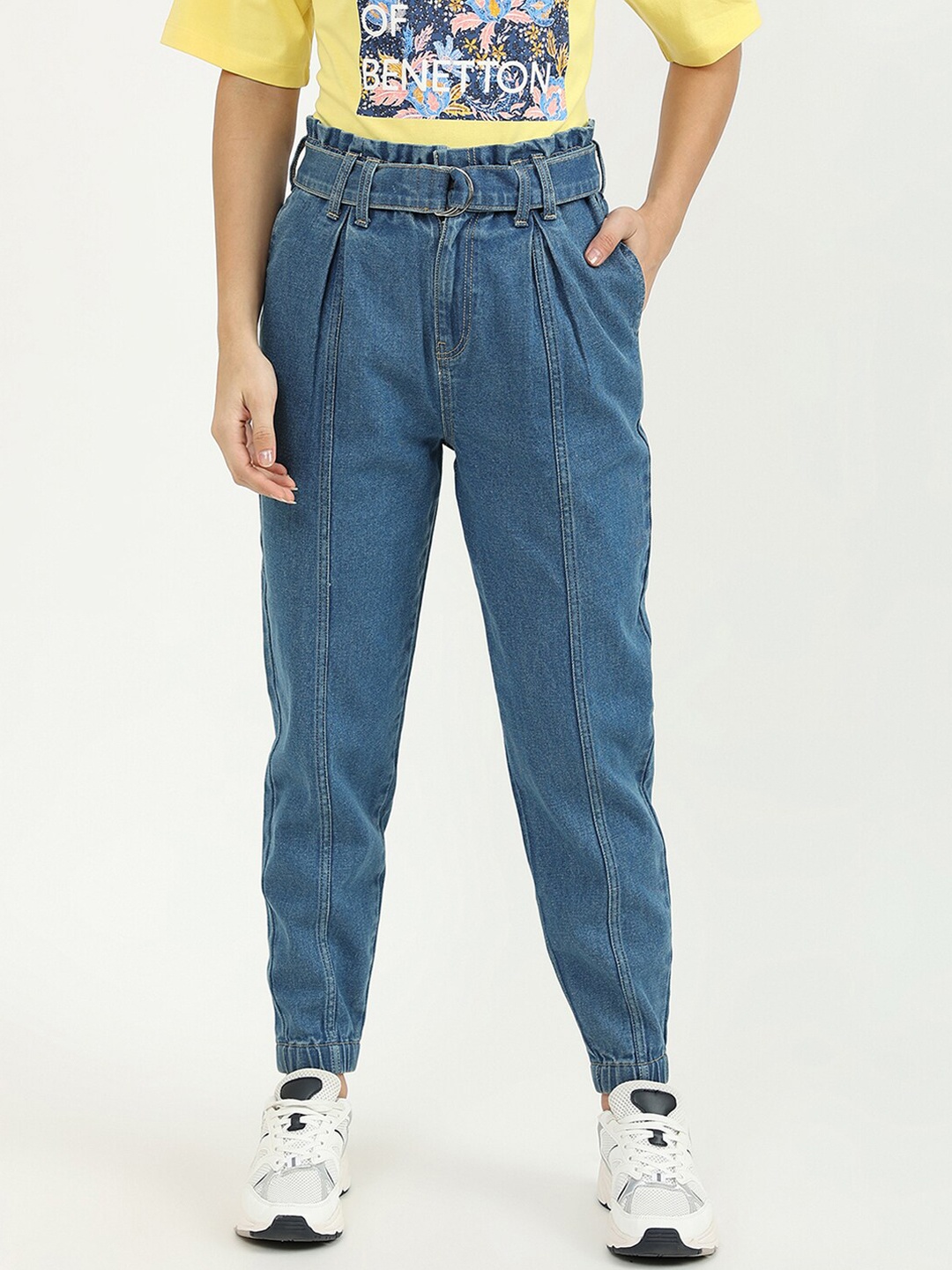 

United Colors of Benetton Women Blue High Rise Joggers Jeans