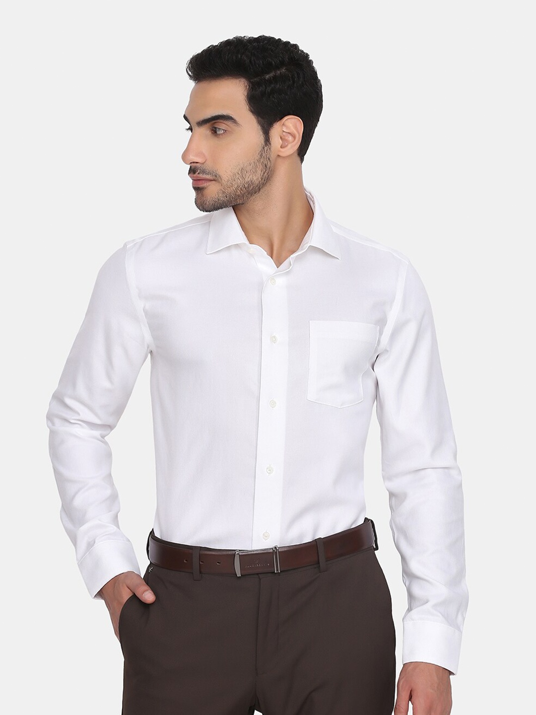 

Blackberrys Men White Slim Fit Pure Cotton Formal Shirt