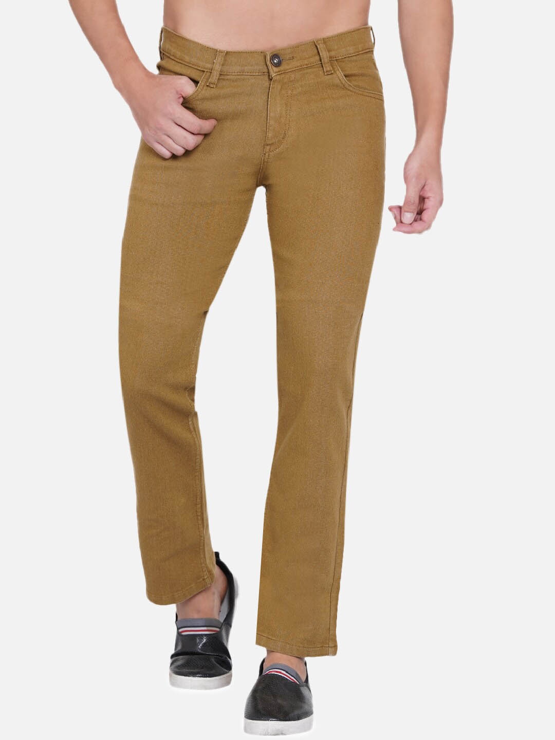 

Dais Men Khaki Straight Fit Stretchable Jeans