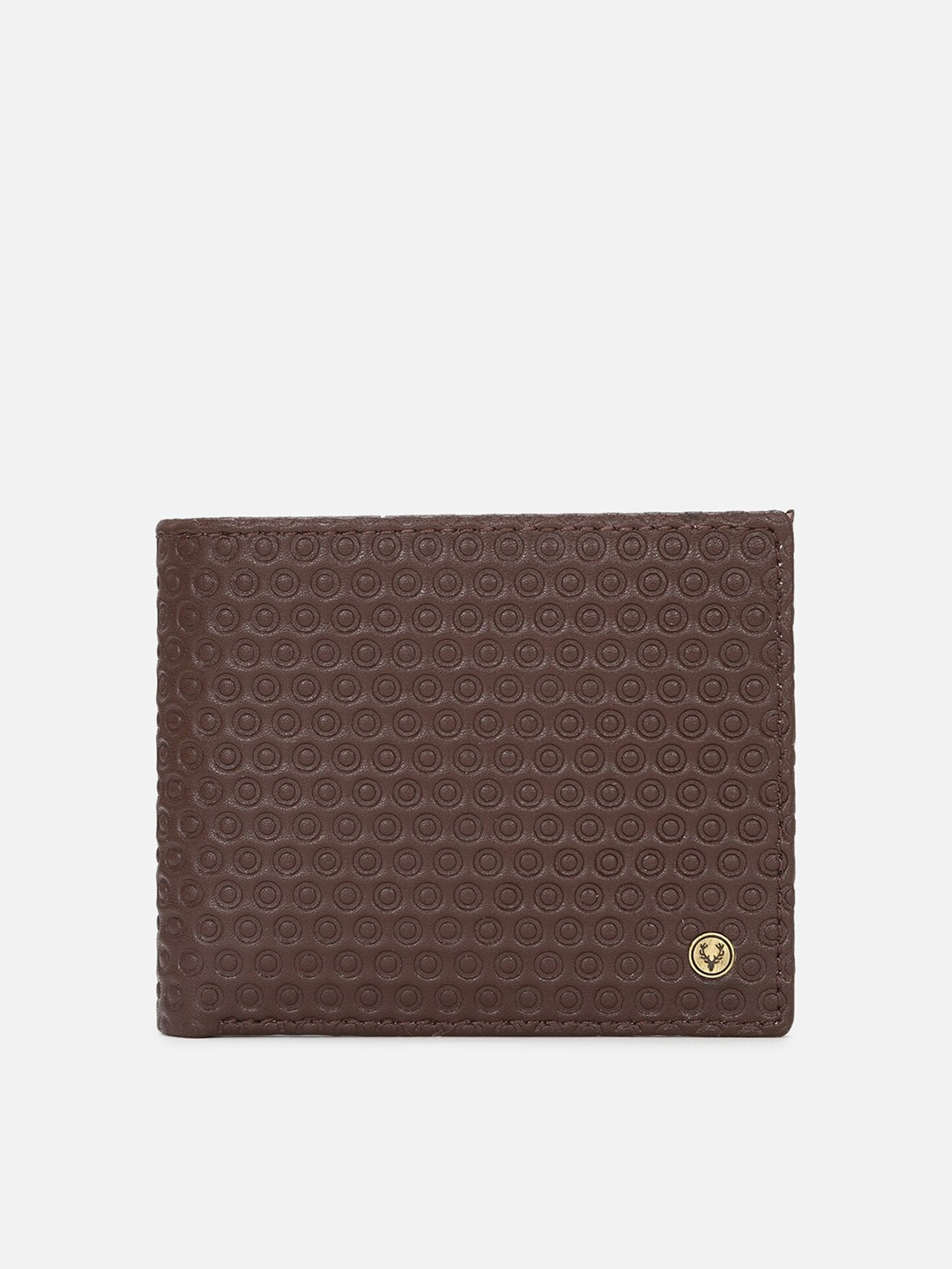 

Allen Solly Men Brown Textured Leather Two Fold Wallet