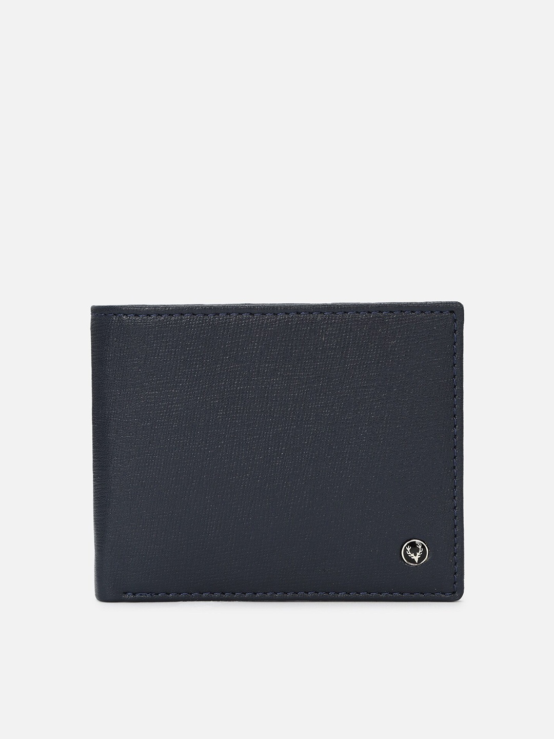 

Allen Solly Men Navy Blue Leather Two Fold Wallet