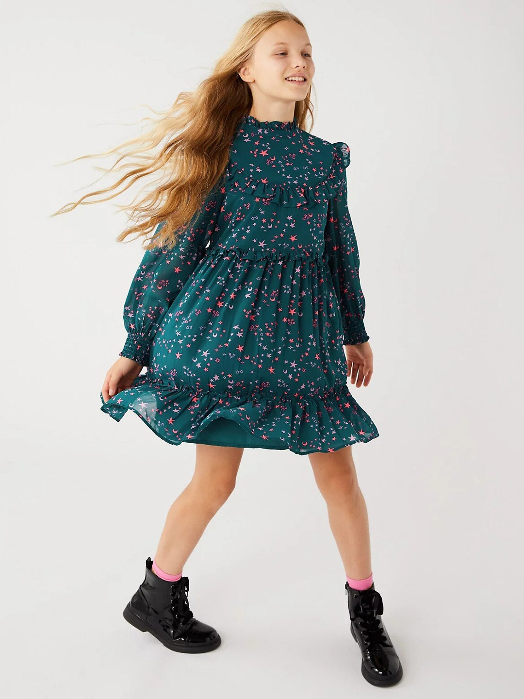 

Marks & Spencer Girls Green Floral Dress