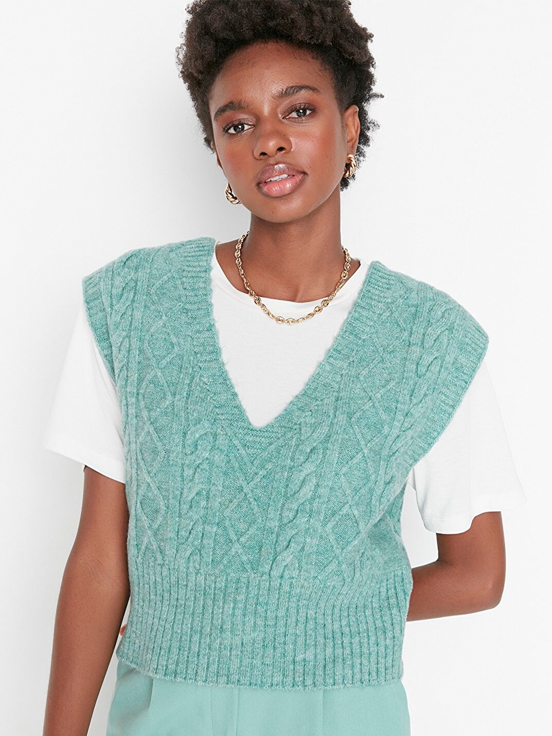 

Trendyol Women Green Pullover