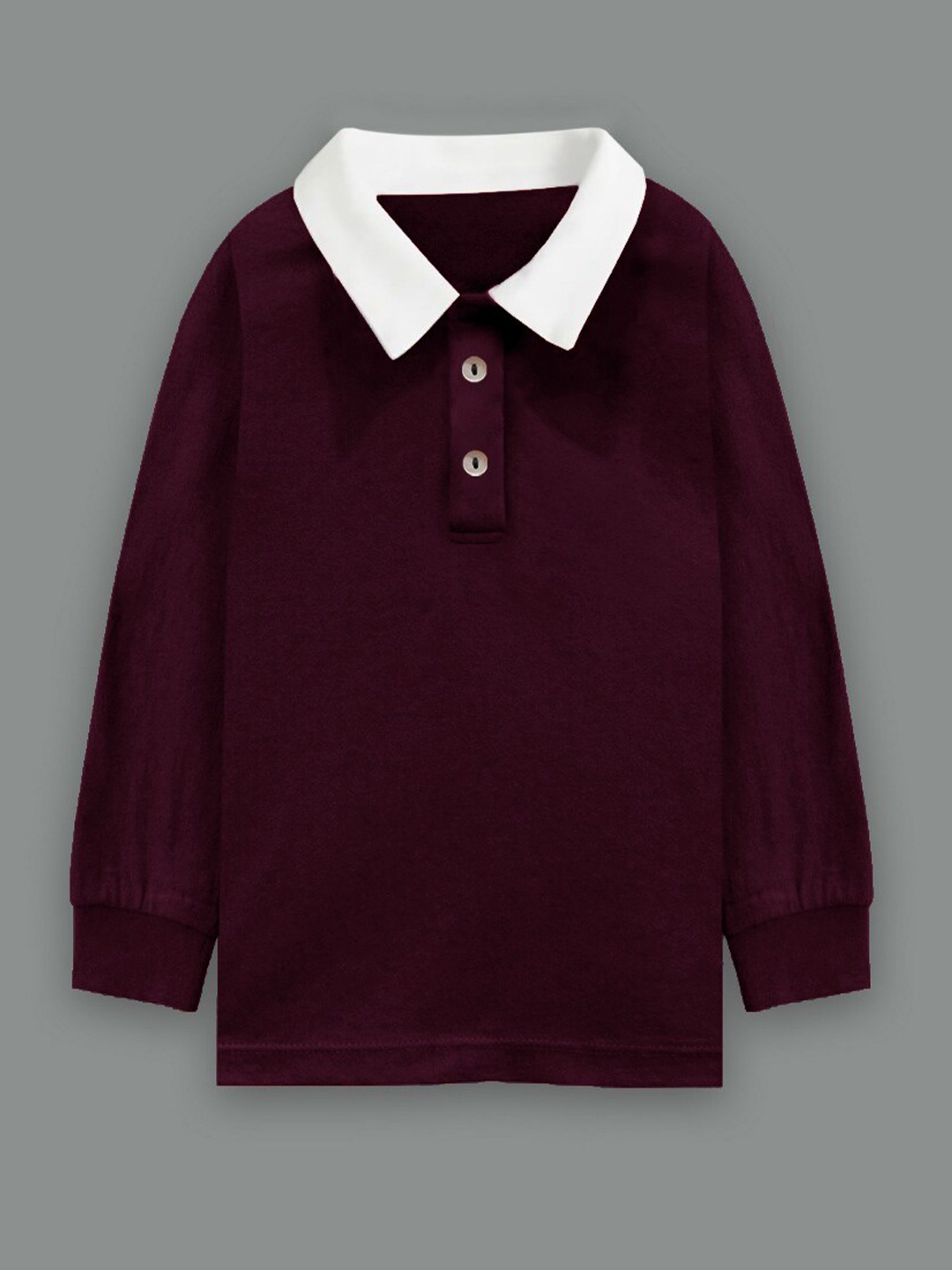 

A T U N Boys Burgundy Polo Collar T-shirt