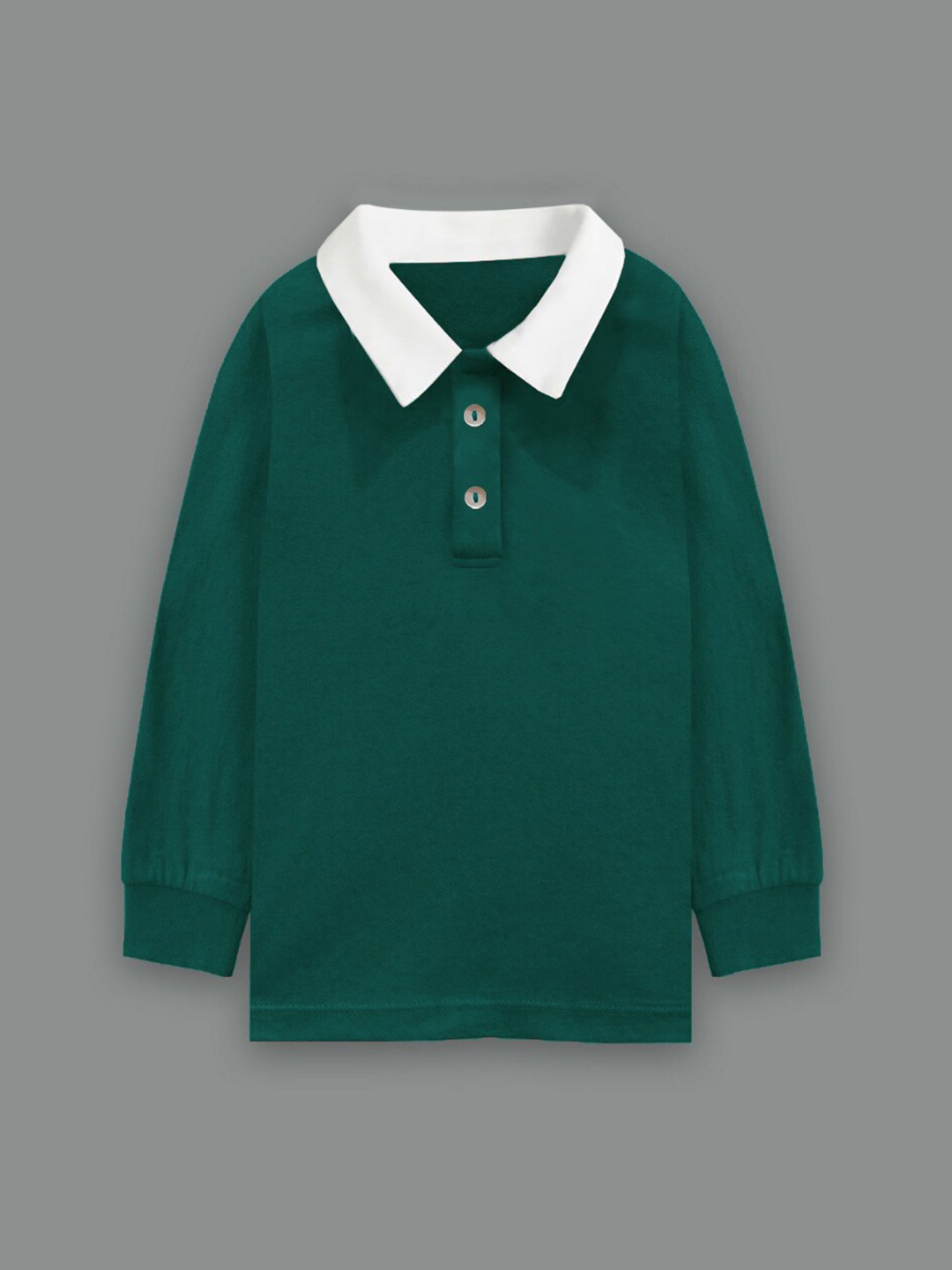 

A T U N Boys Green Polo Collar Applique T-shirt