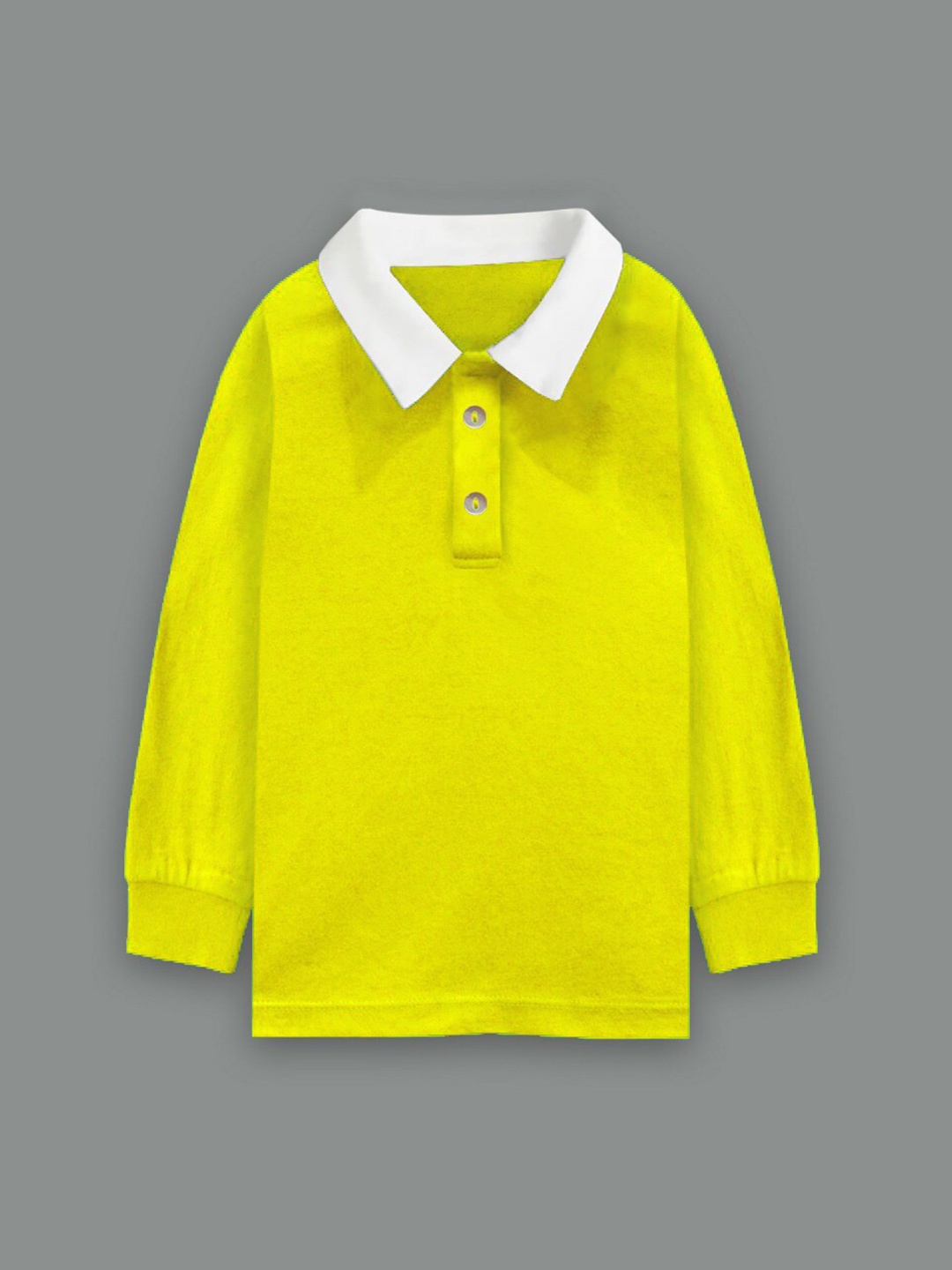 

A T U N Boys Yellow Polo Collar Cotton T-shirt