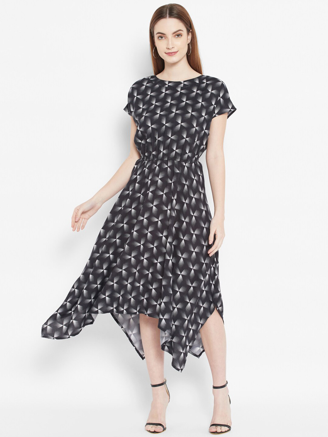 

VALBONE Black Floral Printed Dress