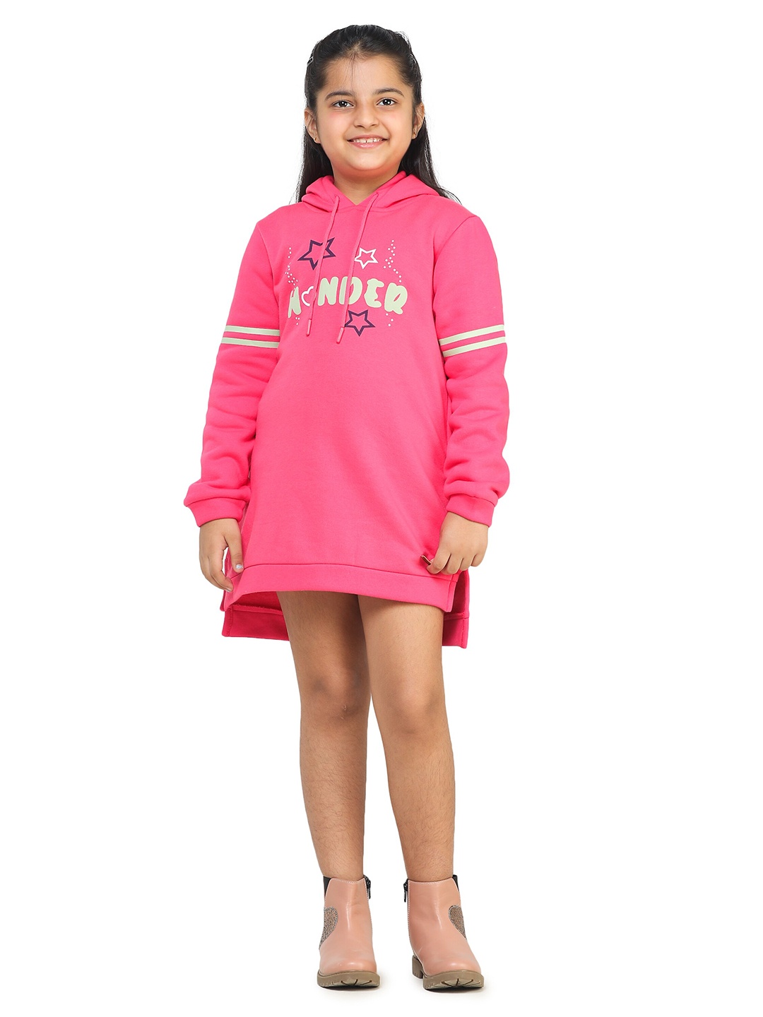 

toothless Girls Fuchsia Printed A-Line Dress