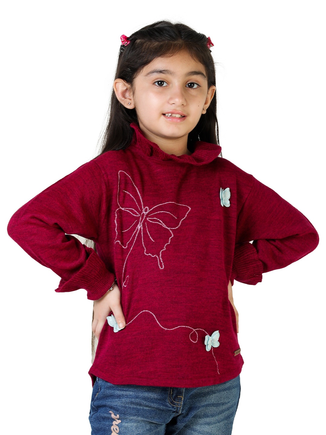

toothless Girls Fuchsia Pullover Sweater