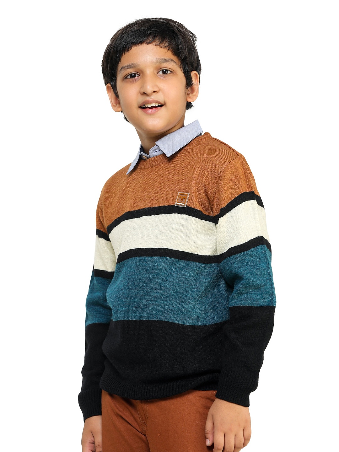 

toothless Boys Multi Pullover Sweater, Brown