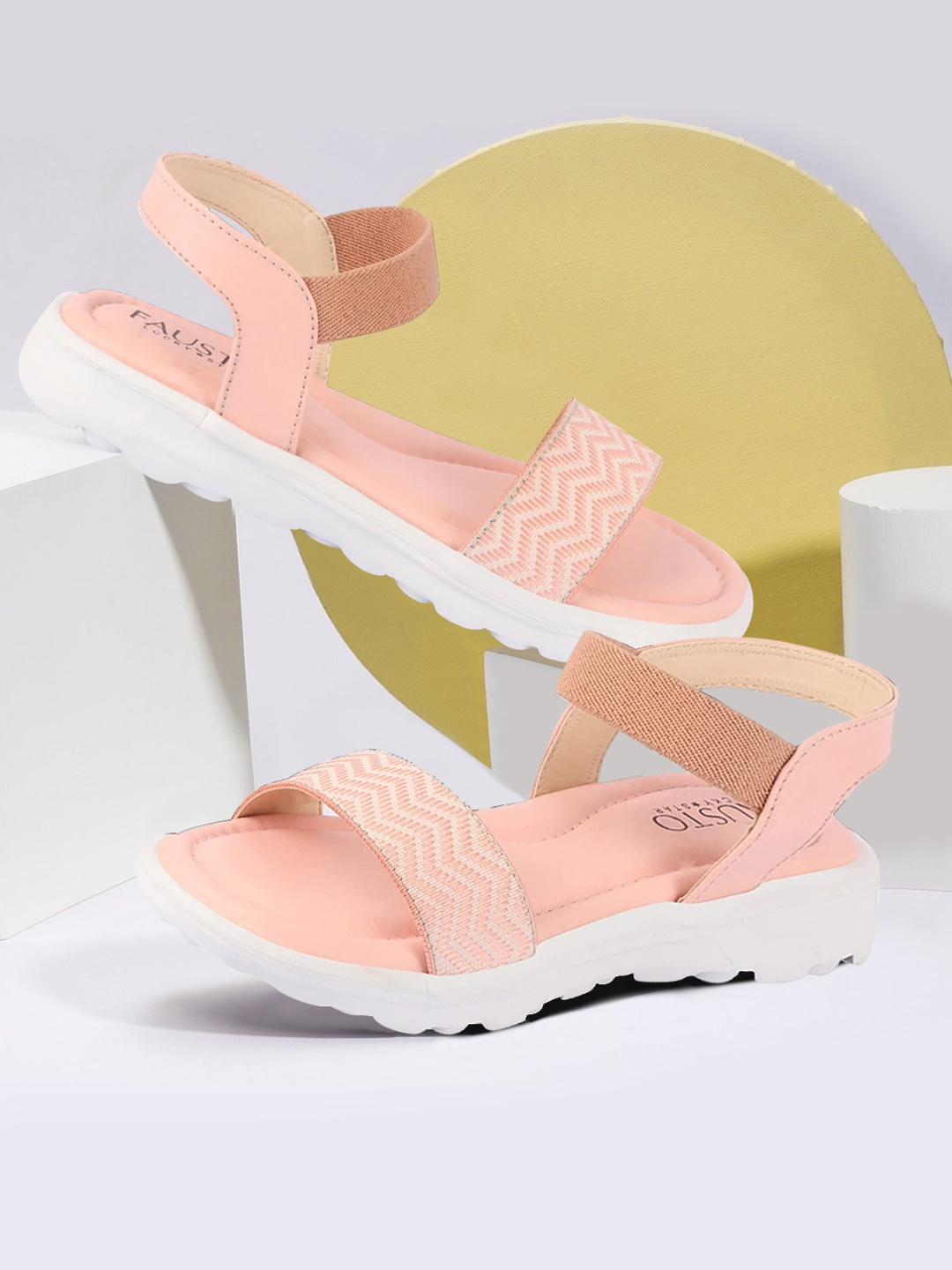 

FAUSTO Women Pink Open Toe Flats