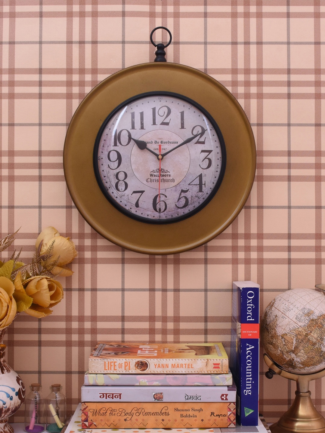 

Home Sparkle Grey Melange Dial Analogue 35 cm x 30 cm Wall Clock