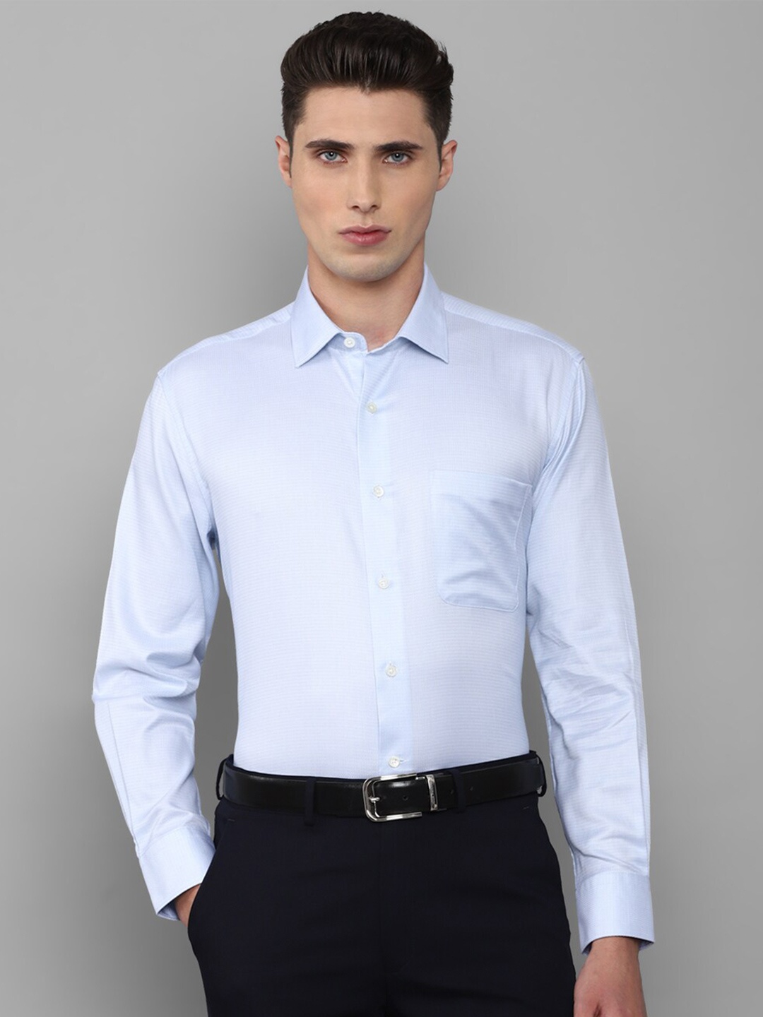 

Luxure by Louis Philippe Men Blue Pure Cotton Formal Shirt