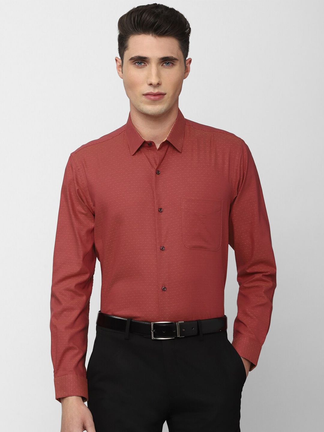 

Peter England Men Pink Cotton Formal Shirt