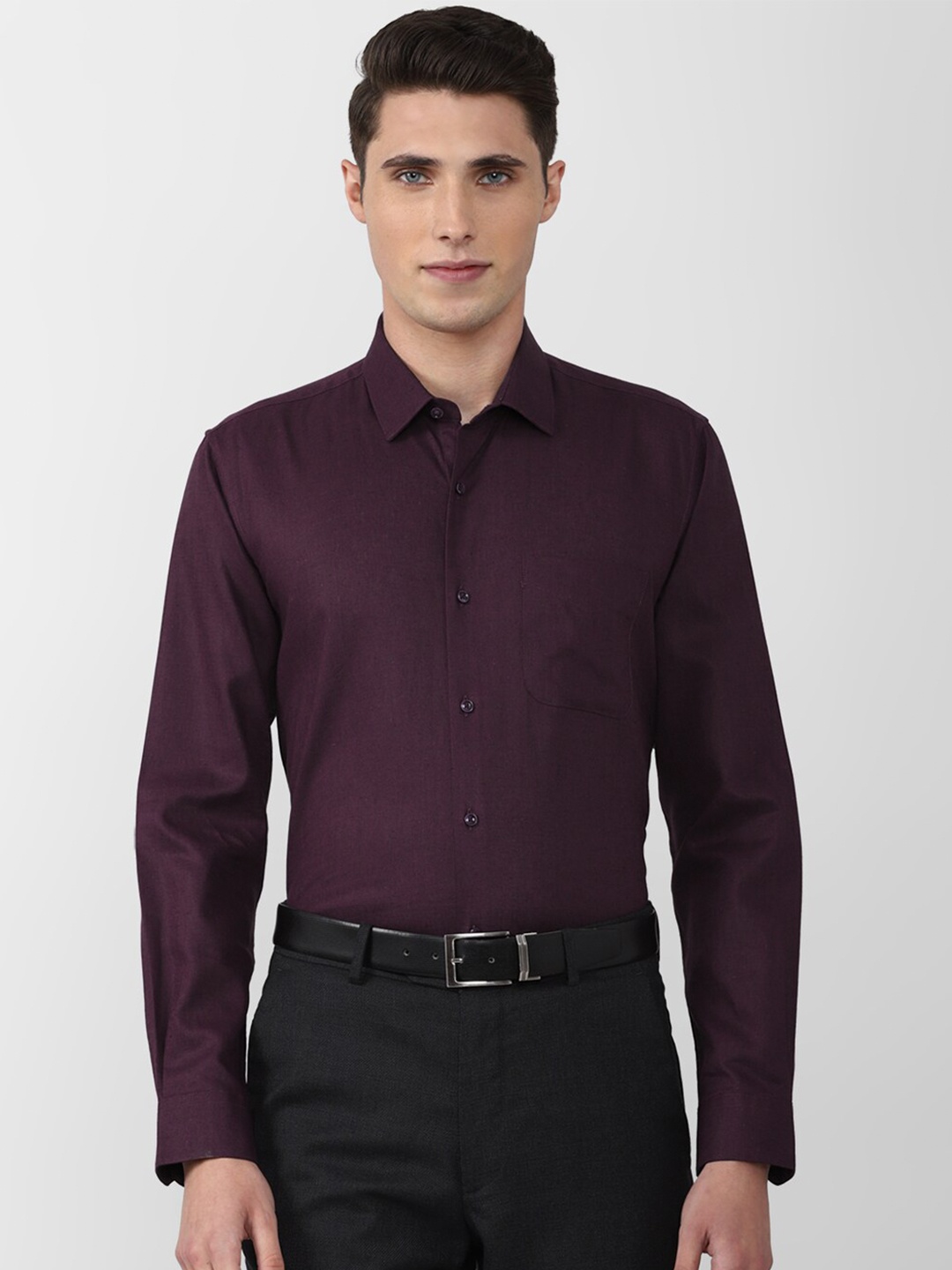 

Peter England Men Purple Formal Shirt