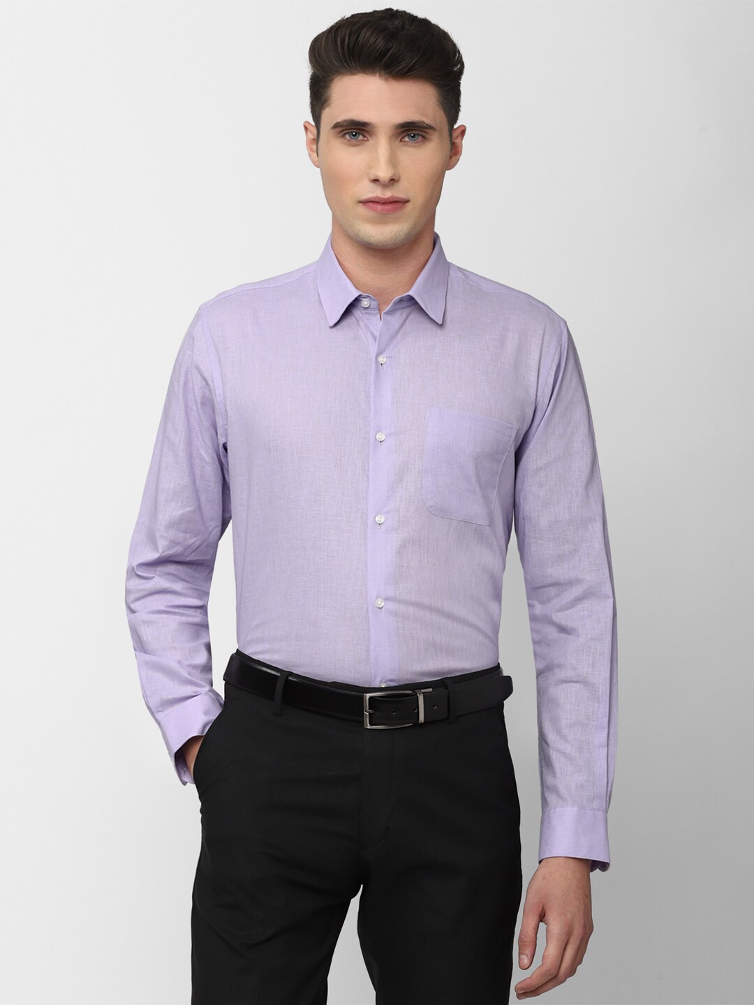 

Peter England Men Purple Formal Shirt