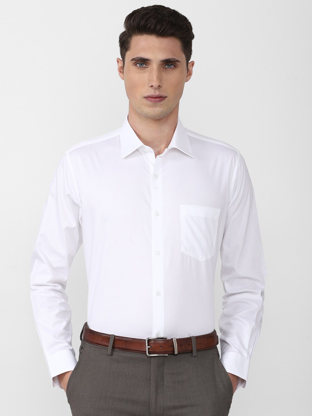 

Van Heusen Men White Slim Fit Pure Cotton Formal Shirt