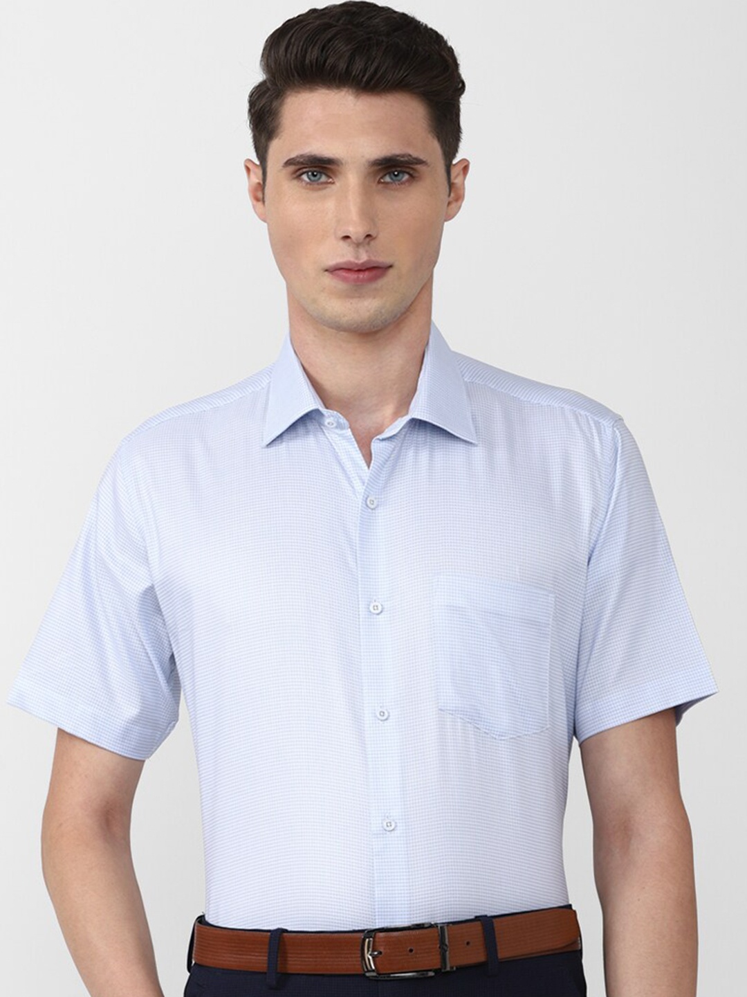 

Van Heusen Men Blue Formal Shirt