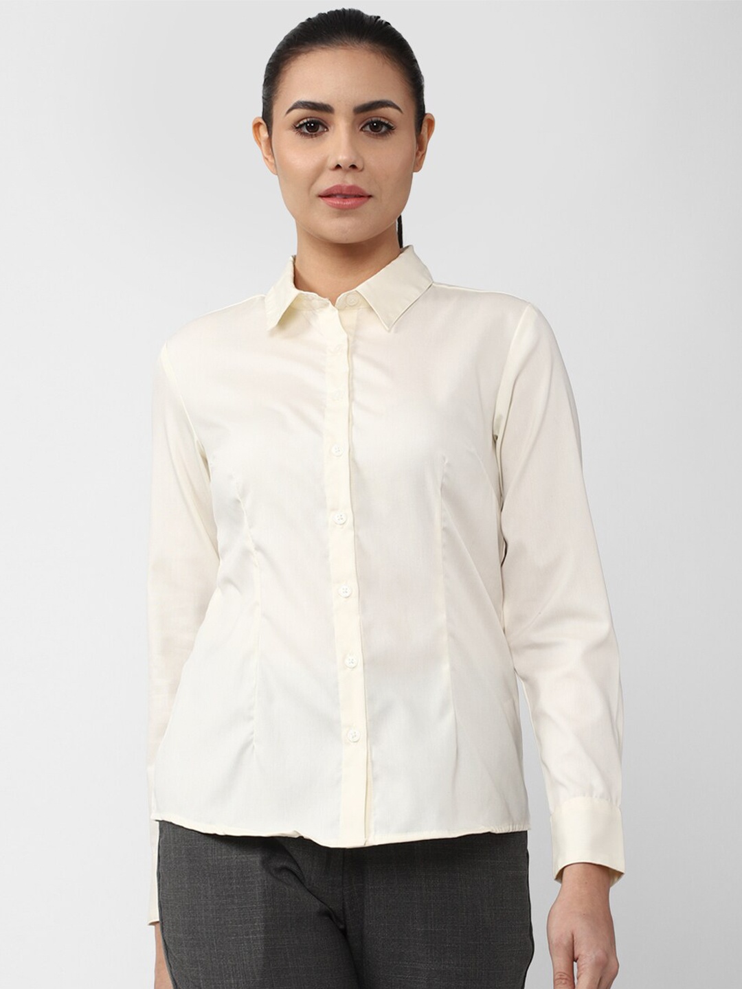 

Van Heusen Woman Pure Cotton Formal Shirt, Cream