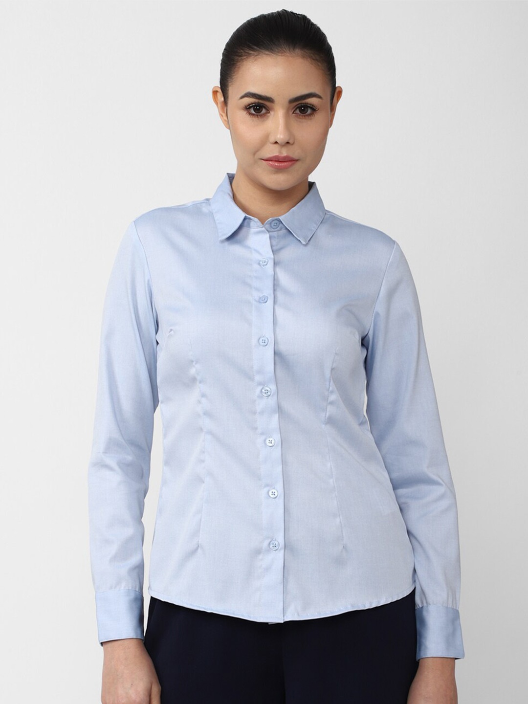 

Van Heusen Woman Formal Cotton Shirt, Blue