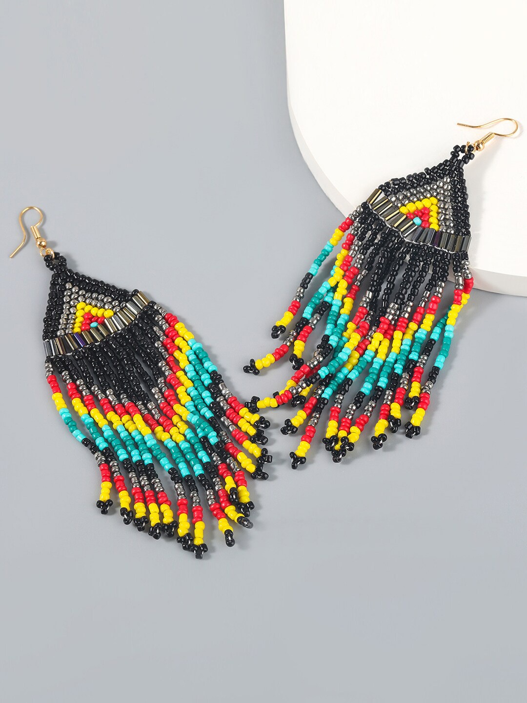 

Young & Forever Black Triangular Drop Earrings