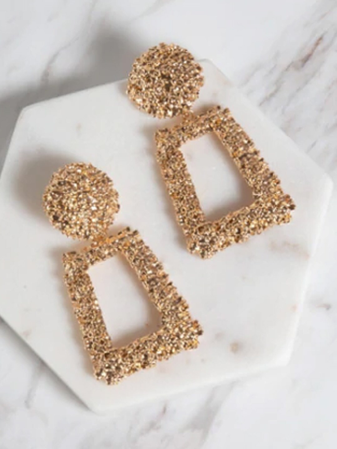 

Young & Forever Gold-Toned Square Drop Earrings
