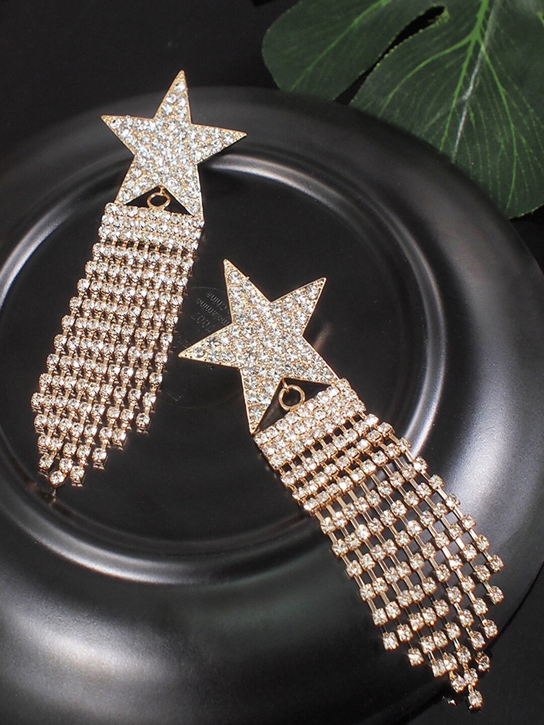 

Young & Forever Gold-Plated Star Shaped Drop Earrings