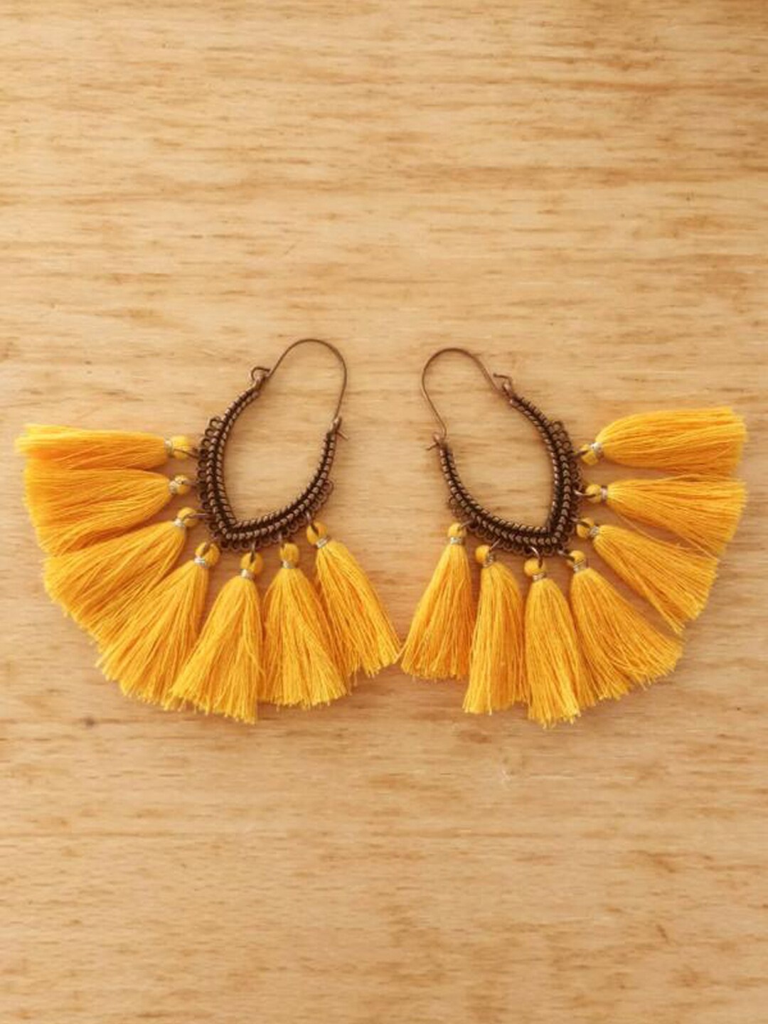 

Young & Forever Yellow & Brass-Plated Hoop Earrings