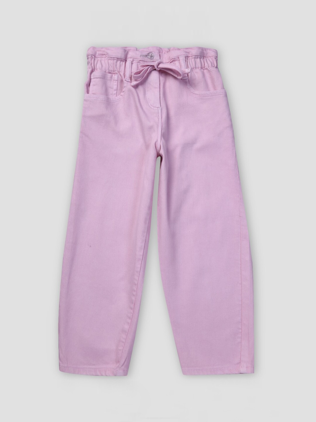 

Gini and Jony Girls Pink Solid Jeans