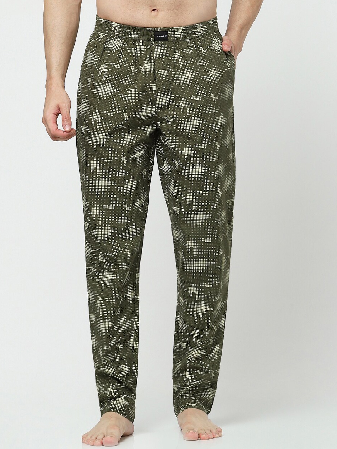 

Jack & Jones Men Green Printed Lounge Pant