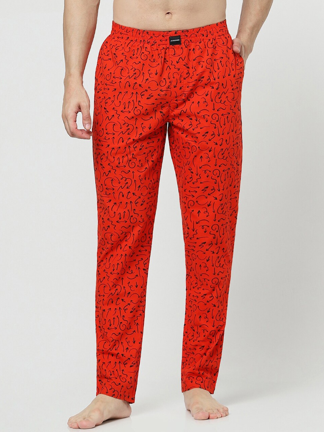 

Jack & Jones Men Red Printed Lounge Pant