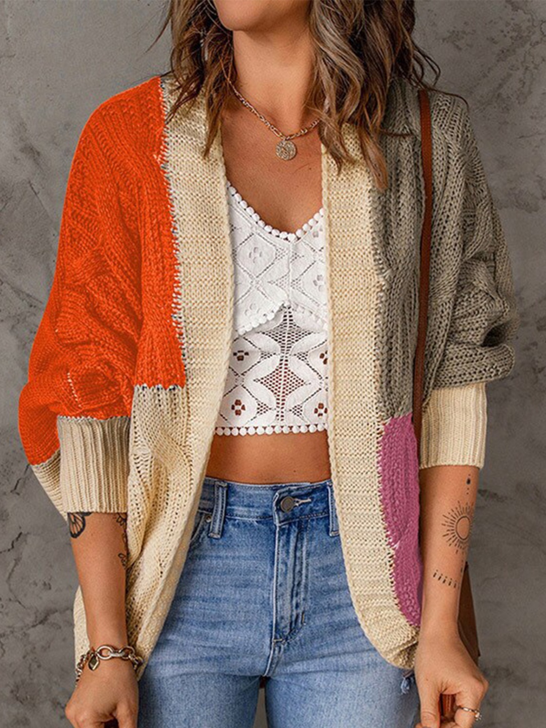 

StyleCast Women Orange & Pink Colourblocked Longline
