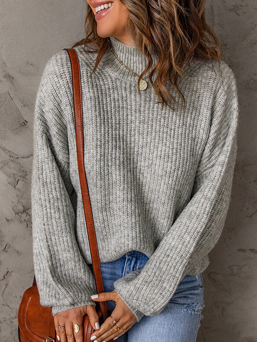 

StyleCast Women Grey Cable Knit Pullover