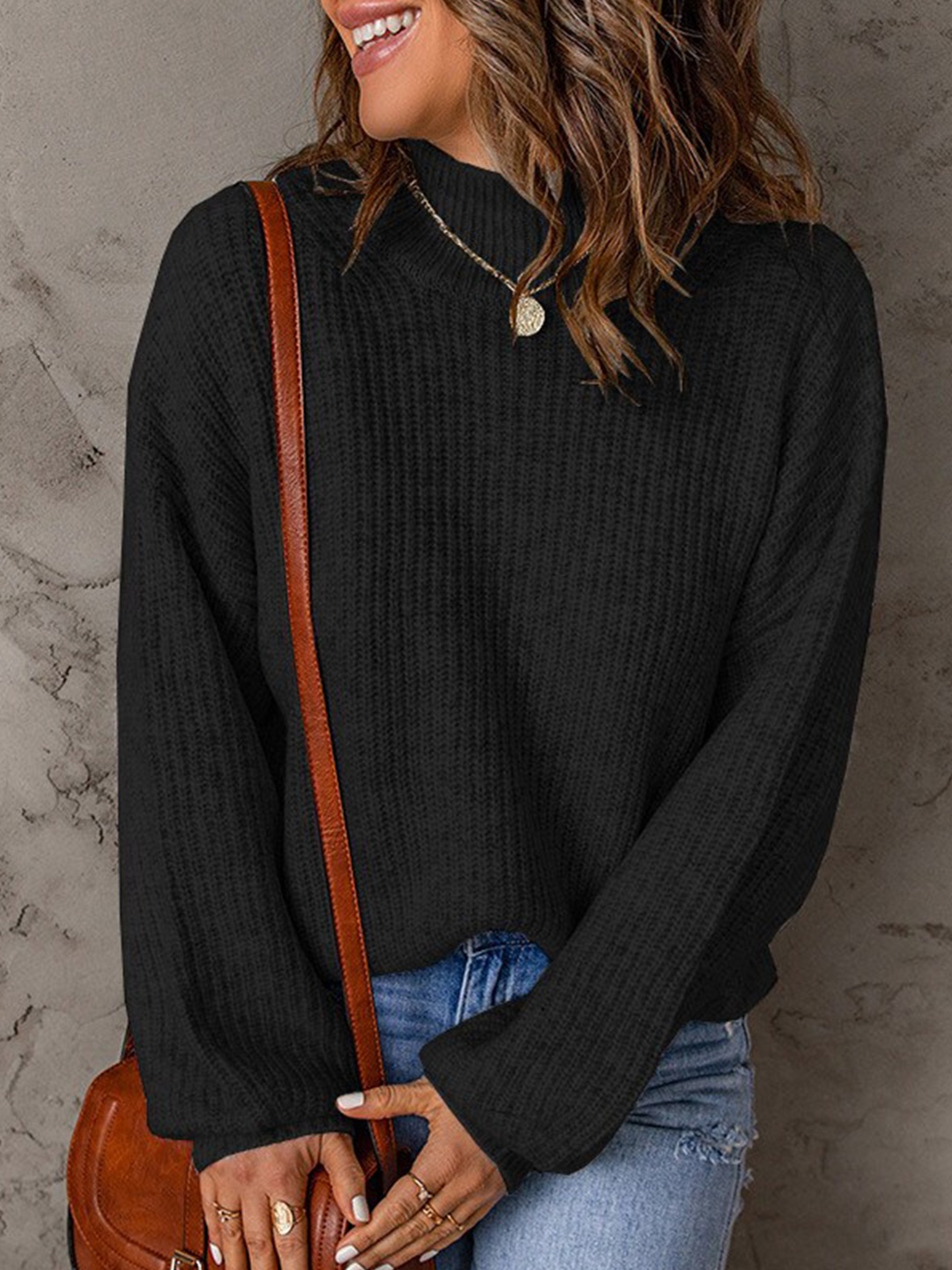 

StyleCast Women Black Pullover Sweater